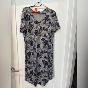 Joe Fresh Grey & Navy Knit Dress